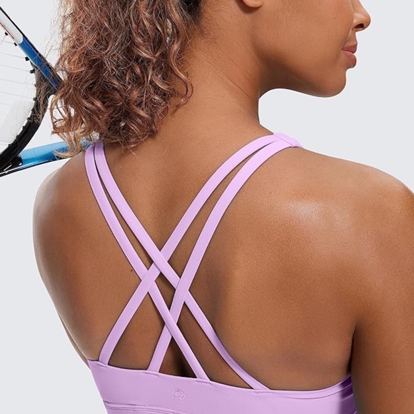 CRZ YOGA Other - CRZ YOGA SET OF TWO Women's Strappy Sports Bras SIZE M NWOT, Purples